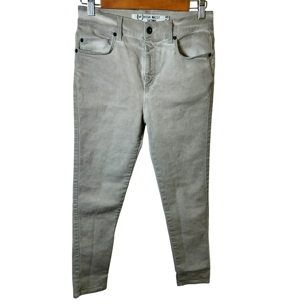 McQ Alexander McQueen Womens Grey High Waist Skinny Jeans‎ Size 28